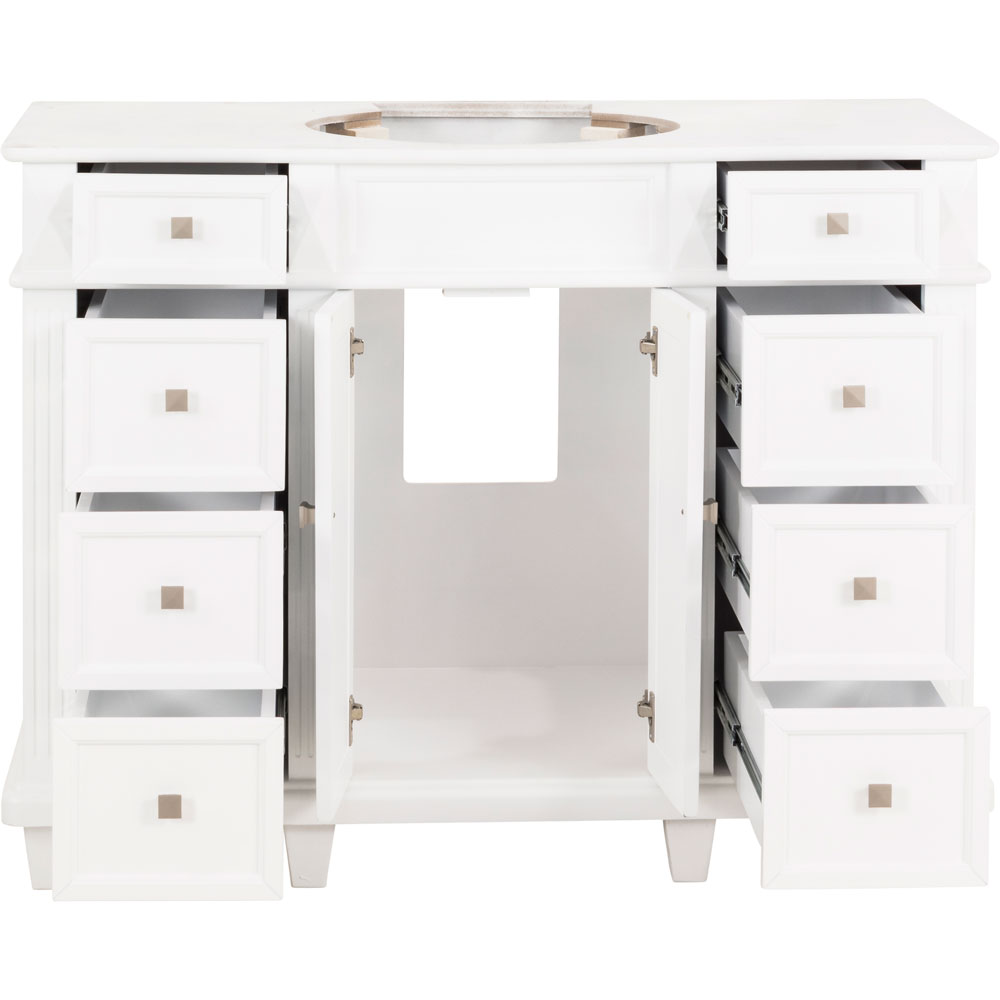 48" Douglas vanity in White without top